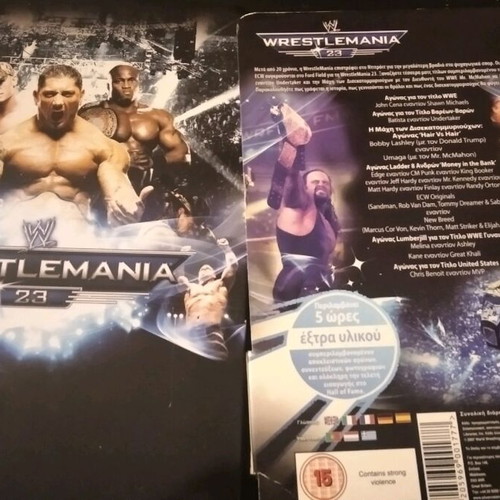 Wrestlemania 23 DVD new, 3 DVDs with collectible card
