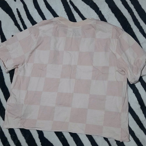 Vans crop top size S like new, white rose