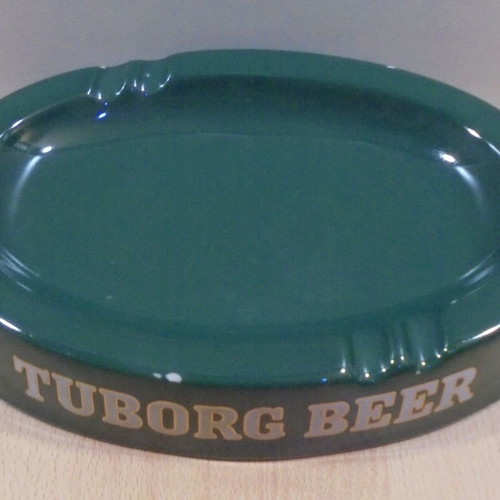 Tuborg beer old promotional ceramic ashtray used