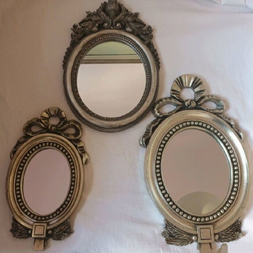 Antique mirrors used from the 60s, set of 3 pieces