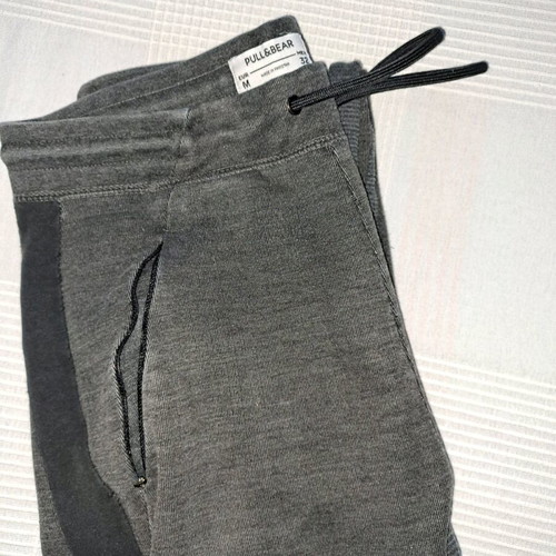 Pull & Bear men's tracksuit used, dark gray, size 32 with zipper