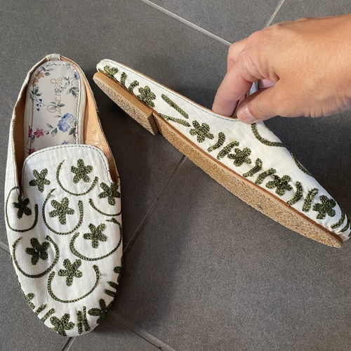 A-Cold-Wall leather mules size 39 like new, white