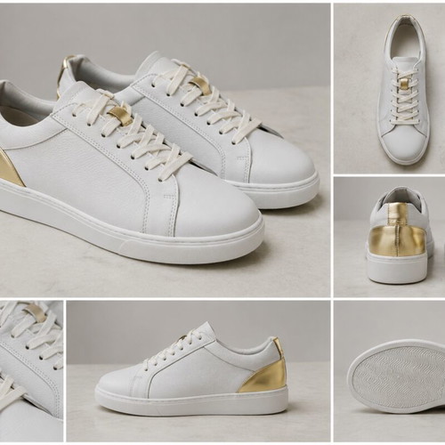 Sarah Karen White Sneakers Size 41 New Genuine Leather