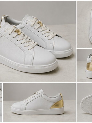 Sarah Karen Λευκά Sneakers Μέγεθος 41 Καινούργια Γνήσιο Δέρμα