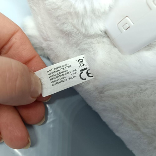 White glowing McDonald's bear used