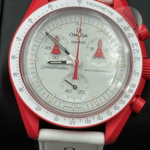 Omega Mission to Mars Watch new, men's, white and red