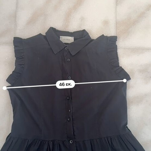 Black Midi Shirt Dress XL like new with Buttons and Ruffles