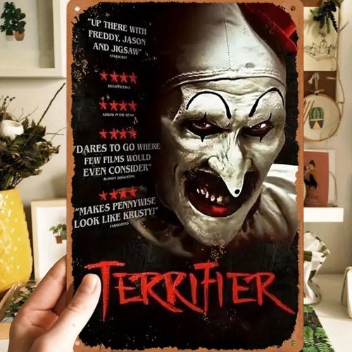 Terrifier metal wall sign 20x30cm new, stainless and waterproof