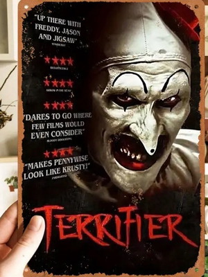 Terrifier metal wall sign 20x30cm new, stainless and waterproof