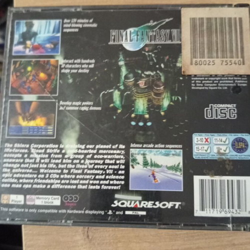 Final Fantasy 7 PlayStation PS1 game used