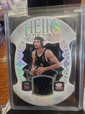 2024-25 Panini Crown Royale EuroLeague Basketball Heirs to the Throne Die-Cut Relic Neal Sako