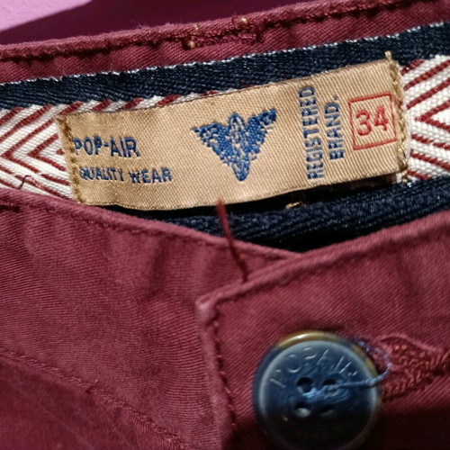 Men's burgundy classic bermuda Pop-air size 34