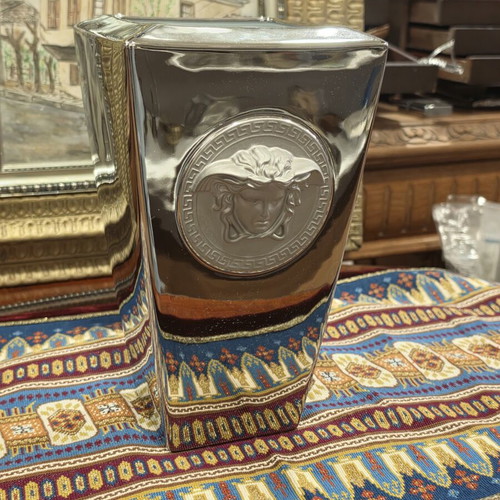 Versace x Rosenthal Medusa Platinum decorative vase