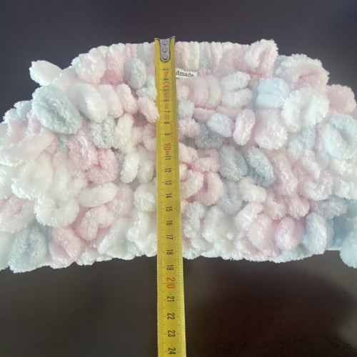 Handmade Puffy Handbag like new, colorful