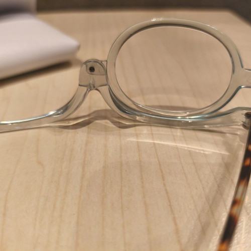 Makeup glasses +1.0 like new with rotating lens for presbyopia