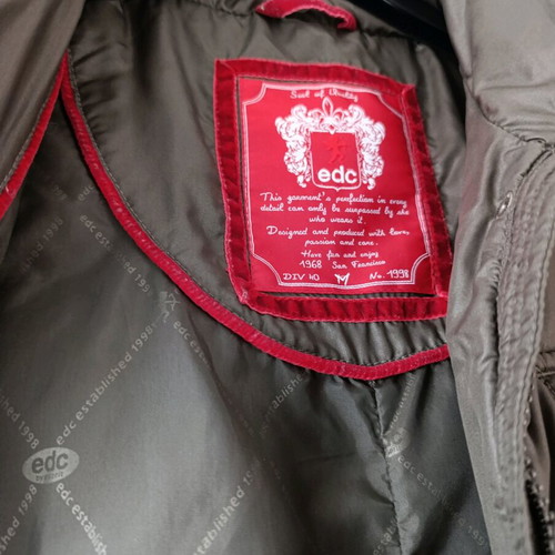 Esprit warm jacket size M like new, khaki color