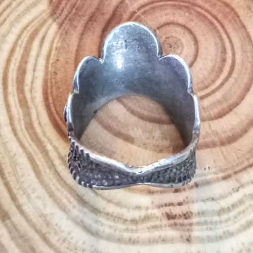 Silver 925 filigree ring with enamel like new size 55