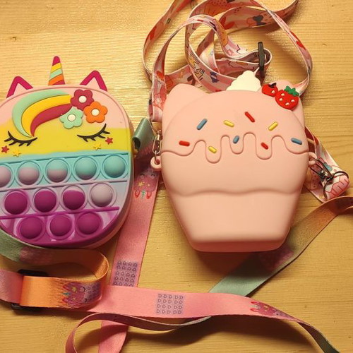 Children's crossbody bags new, small plastic