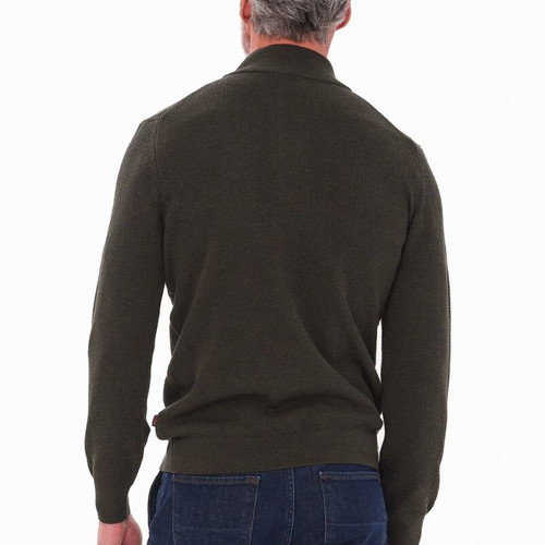 Portobello's men's pullover lupetto with zipper new, green, 4XL