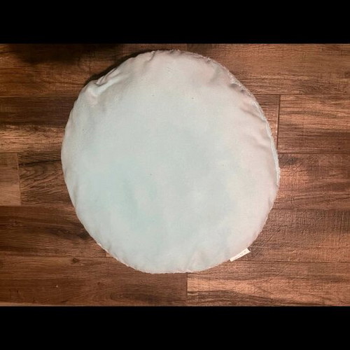 Macaron pillow used from Jumbo, blue and pink
