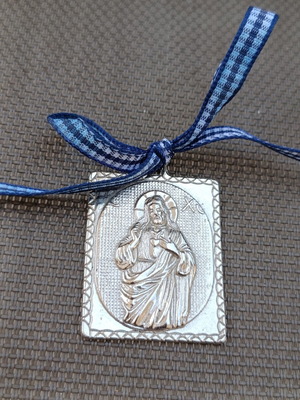 Silver-plated cradle icon, like new, 4x3 cm