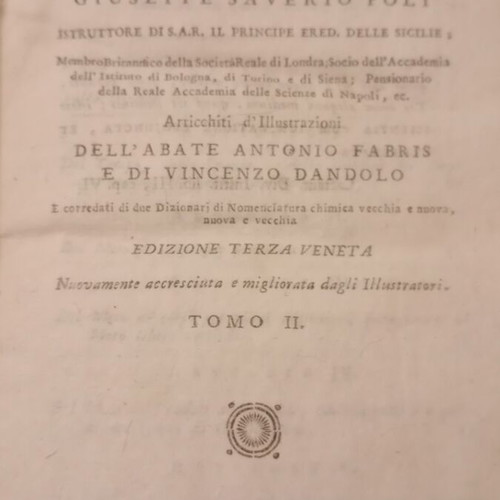 Elementi di Fisica Sperimentale Volume II used Italian physics book by Giuseppe Saverio Poli