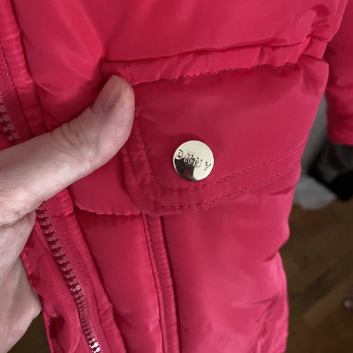 DKNY fuchsia puffer jacket, size L