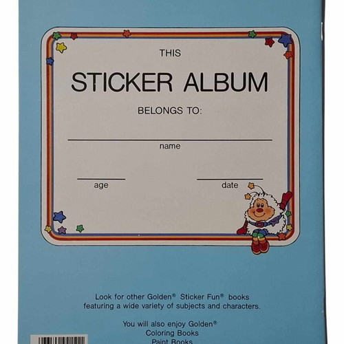 Vintage sticker album 80s Golden Rainbow Brite Sticker Fun new collectible