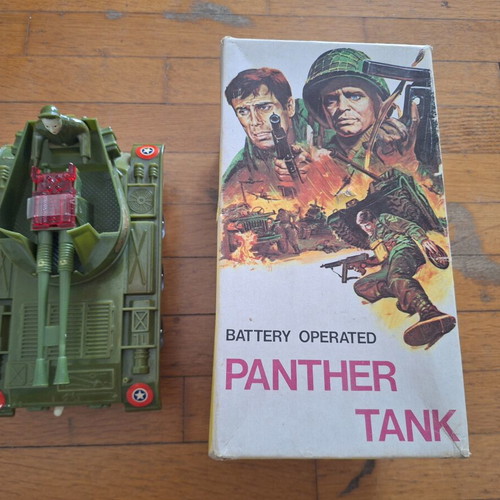Panther Tank vintage battery-operated toy, like new, rare collectible
