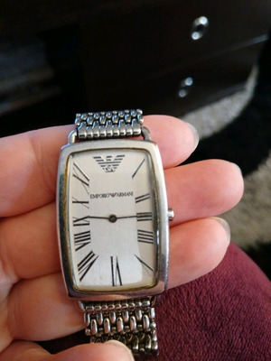 Emporio Armani men's watch used, silver