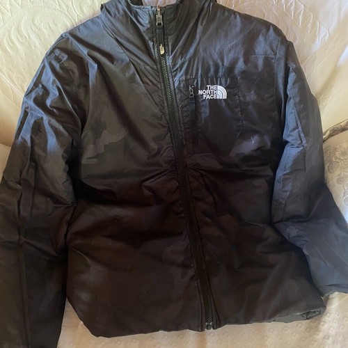 The North Face jacket used, reversible, size S, black and gray