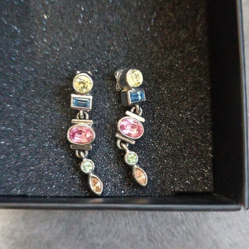 Earrings new, pink and silver