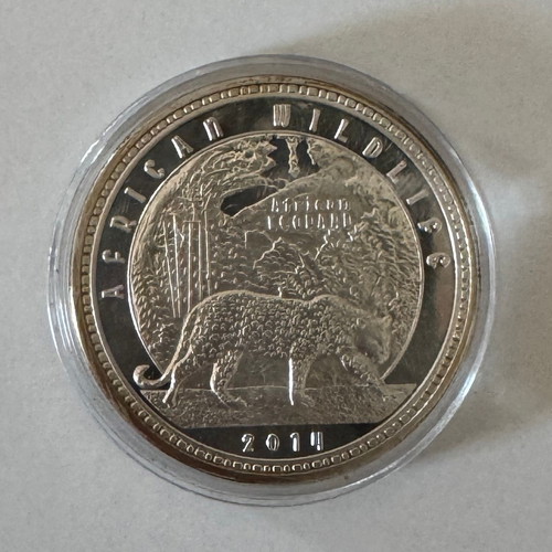 Zambia 1000 Kwacha 2014 Proof Coin African Wildlife Leopard