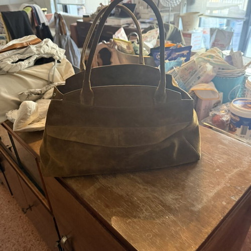Zara beige hand bag castor leather like new