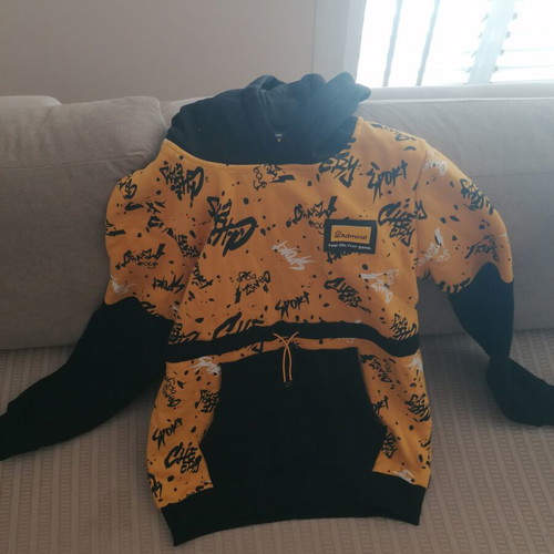Admiral kids' hoodie, black and yellow, size 166 cm, age 14