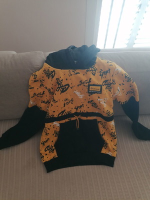 Admiral kids' hoodie, black and yellow, size 166 cm, age 14
