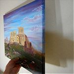  Πίνακας ζωγραφικής (Acropolis) Έργο ζωγραφισμένο στο χέρι σε τελαρωμένο καμβά: 35X45X1.5cm