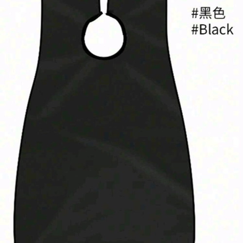Shaving apron new, black, 107x70 cm