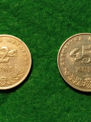 Σετ 2 κέρματα Κροατίας μεταχειρισμένα