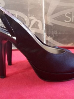 Πέδιλα Peep toe No 37 καινούργιο, μαύρο