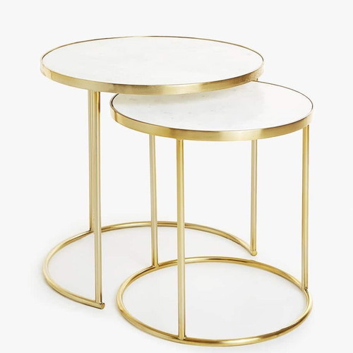 Zara Home marble and gold coffee tables used