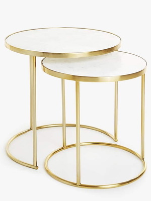 Zara Home marble and gold coffee tables used