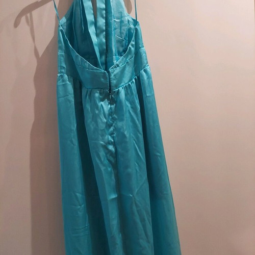 Satin maxi dress blue like new, Bershka limited edition