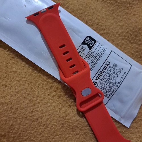 Apple Watch red silicone strap new 42 44 45 46 49mm