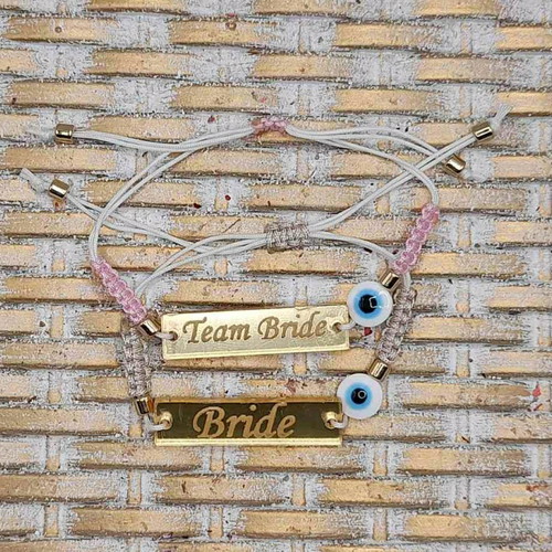 Bride and Team Bride bracelets new handmade with evil eye