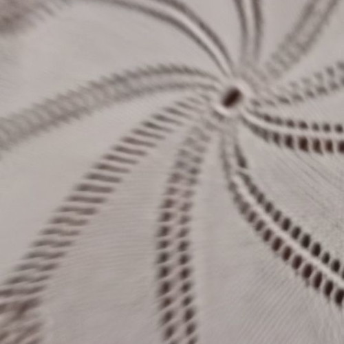 Handmade table linen used with very fine thread