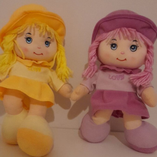 Cloth dolls set of 2, 30 cm, like new