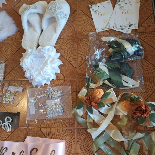 Wedding bride church decoration and equipment set