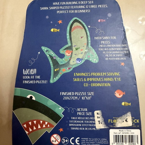 Puzzle used, children's shark shape