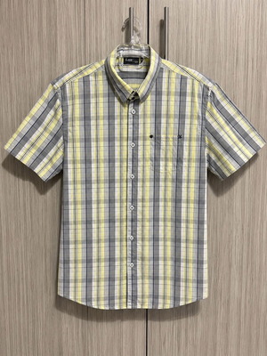 Lee 100% cotton shirt, black and yellow, size L